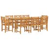 vidaXL Garten Essgruppe 9 stk. 8-Sitzer Braun Massivholz Akazie