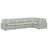 vidaXL Modulares Sofa mit Kissen Samt Hellgrau