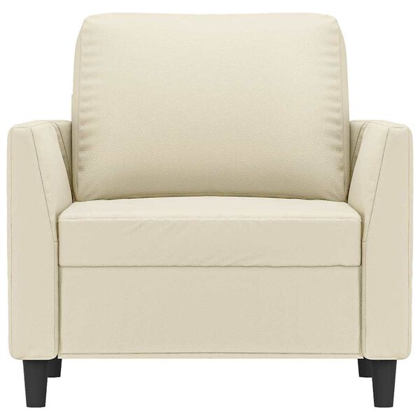 vidaXL Sessel Creme 60 cm Kunstleder