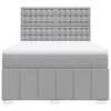 vidaXL Boxspringbett mit Matratze Hellgrau 140x190 cm Stoff