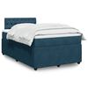 vidaXL Boxspringbett mit Matratze Blau 120x200 cm Samt