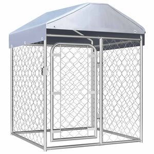 vidaXL Outdoor-Hundezwinger mit &Uuml;berdachung 100&times;100&times;125 cm