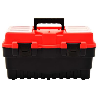 vidaXL Werkzeugkoffer Kunststoff 462 x 256 x 242 mm Rot