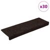 vidaXL Stufenmatten Selbstklebend 30 Stk. 65x21x4 cm Braun Rechteckiger Rand
