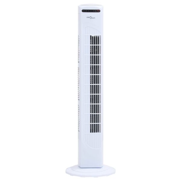 vidaXL Turmventilator mit Fernbedienung und Timer &Phi;24x80 cm Wei&szlig;
