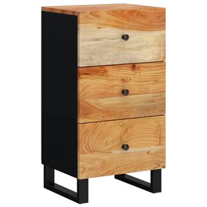 vidaXL Sideboard mit 3 Schubladen 40x33,5x75 cm Massivholz Akazie