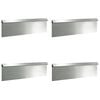 vidaXL Schneckenzaun 4 stk. 100 x 3,5 x 25 cm Verzinkter Stahl Silber