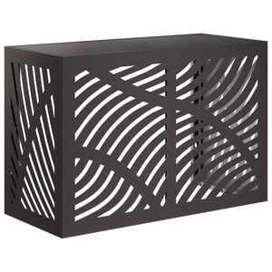 vidaXL Klimaanlagenabdeckung Schwarz 90 x 40 x 60 cm Stahl
