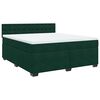 vidaXL Boxspringbett mit Matratze Dunkelgr&uuml;n 180x200 cm Samt