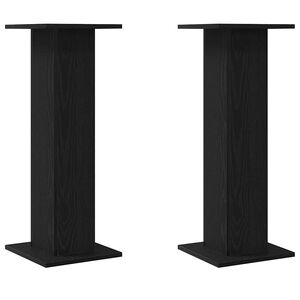 vidaXL Lautsprecherst&auml;nder 2 pcs Schwarz Eichen-Optik 30 x 30 x 80 cm