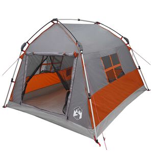 vidaXL Schnellzelt wasserdicht 2 Personen Grau und Orange