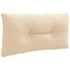 vidaXL R R&uuml;ckenkissen PUTTEN 100 % Polyester Creme 70 x 40 x 10 cm