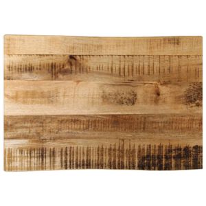vidaXL Tischplatte mit Baumkante 50x40x2,5 cm Raues Mango Massivholz