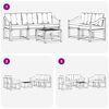 vidaXL Outdoor-Sofagarnitur mit Kissen 6 pcs Natur und Beige