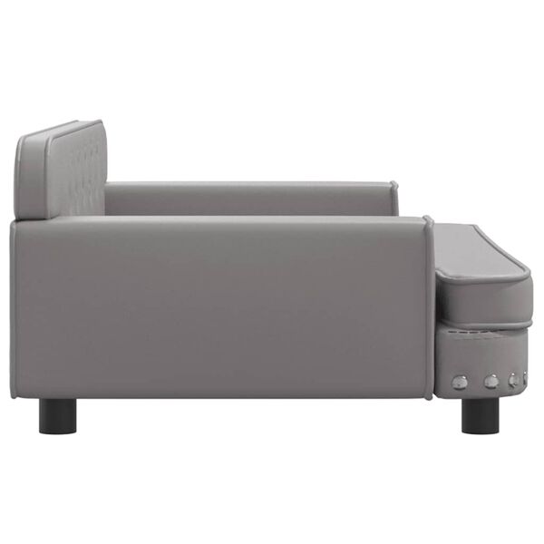 vidaXL Kindersofa Grau 90x53x30 cm Kunstleder