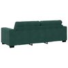 vidaXL Sofa 3 pcs Dunkelgrün Leinenmischgewebe