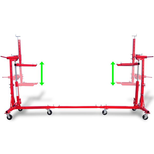 vidaXL Auto-Drehgestell Lackierst&auml;nder Rot