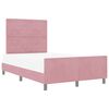 vidaXL Boxspringbett mit Kopfteil Rosa 120 x 200 cm Samt