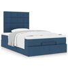 vidaXL Ottoman-Bett mit Matratze Blau 120x200 cm Stoff