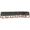 vidaXL Outdoor-Sofagarnitur 6 Stk. Natur und Anthrazit