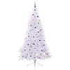 vidaXL Künstlicher Weihnachtsbaum Weiß 240 cm PVC und Stahl