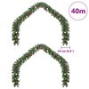 vidaXL Weihnachtsgirlande mit 600 LEDs 2 pcs Grün PVC