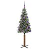 vidaXL Schlanker Weihnachtsbaum mit 150 LEDs mit St&auml;nder Gr&uuml;n 150 cm