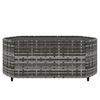 vidaXL 4-tlg. Garten-Lounge-Set mit Kissen Grau Poly Rattan