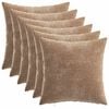vidaXL Wurfkissen 6 stk. HEERLEN Braun 30 x 30 cm Chenille-Stoff