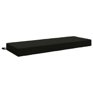 vidaXL R R&uuml;ckenkissen SOEST 100 % Polyester Schwarz 120 x 40 x 10 cm