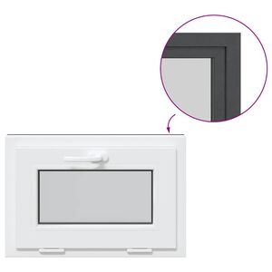 vidaXL Kellerfenster RISOR 60x40 cm Kipp 3-fach Verglasung Anthrazit