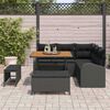 vidaXL Garten-Sofa-Set mit Kissen mit Speicher 8 pcs Schwarz