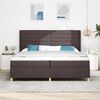 vidaXL Boxspringbett mit Matratze mit LED Braun 200 x 200 cm Stoff
