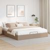 vidaXL Ottoman-Bett ohne Matratze Cappucino 200x200 cm Kunstleder