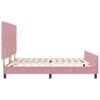 vidaXL Boxspringbett mit Kopfteil Rosa 180 x 200 cm Samt