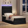 vidaXL Ottoman-Bett mit Matratzen & LEDs Schwarz 100x200 cm Samt