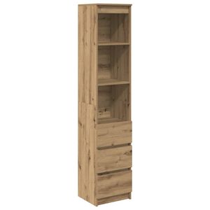 vidaXL Highboard Artisan-Eiche 37,5x35x180 cm Holzwerkstoff