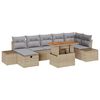 vidaXL Garten-Sofa-Set 8 pcs Beige Poly-Rattan