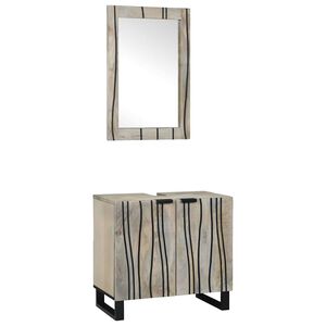 vidaXL Badezimmerschrank-Set 2 stk. Wei&szlig; 62 x 33 x 58 cm