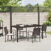 vidaXL Garten Essgruppe 5 pcs Braun Poly Rattan