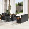 vidaXL Gartensofa-set mit Kissen 8 pcs Schwarz