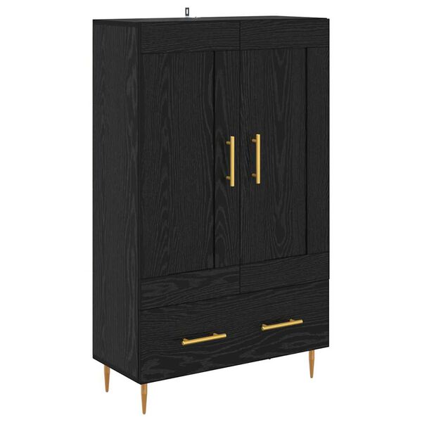vidaXL Highboard Schwarz Eichen-Optik 69,5 x 31 x 115 cm Holzwerkstoff