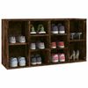 vidaXL Schuhbank Räuchereiche 103x30x55 cm Holzwerkstoff