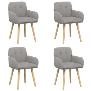 vidaXL Esszimmerst&uuml;hle 4 stk. Boucl&eacute; Hellgrau 59 x 57 x 85 cm