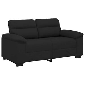 vidaXL 2-Sitzer-Sofa Schwarz 120 cm Stoff