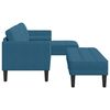 vidaXL Sofa Set mit Kissen 2 pcs Blau Polyester