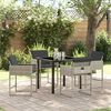 vidaXL Garten Essgruppe 5 pcs Hellgrau Poly-Rattan