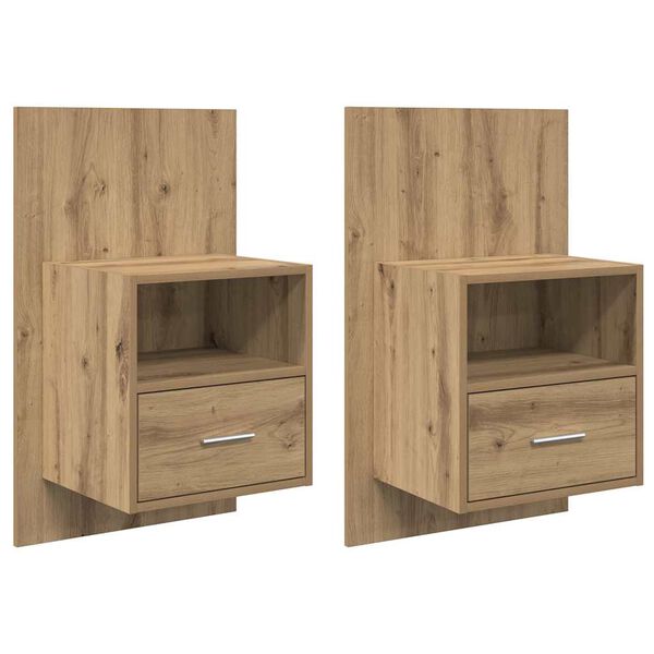 vidaXL Nachttisch 2 pcs Artisan-Eiche 50 x 32.5 x 80cm Holzwerkstoff