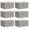 vidaXL Aufbewahrungsbox 6 stk. Vliesstoff 43 x 34 x 23 cm 33,6 L Grau