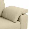vidaXL Sofa 3 pcs Creme Leinenmischgewebe